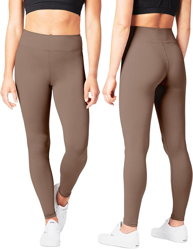SATINA High Waisted Leggings for Women - 1-inch Waistband Yoga Pants in Capri and Full Length - O... | Amazon (US)