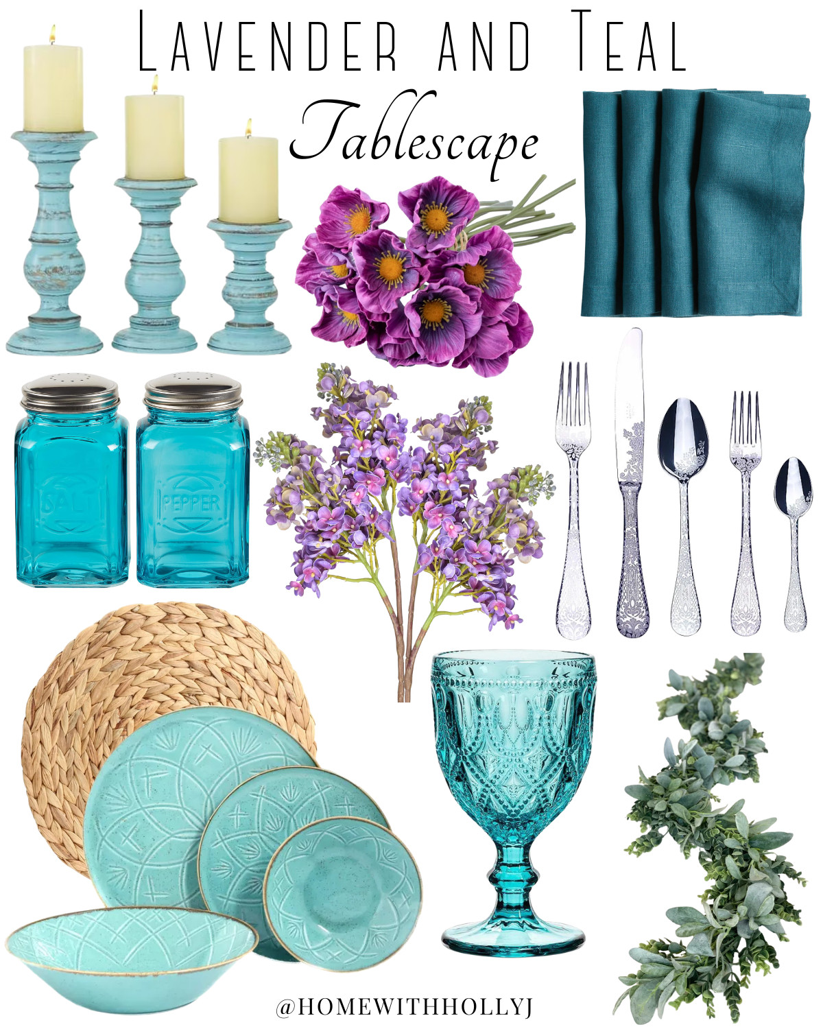 Lavender + teal = the dreamiest tablescape combo 💜✨
Obsessed with this fresh spring/summer table setup—elevated, effortless, and SO pretty.

Think: textured plates, teal glassware, soft florals + cozy candlelight 🌿🕯️

Tap to shop everything & recreate this look for your next brunch, shower, or dinner party 💫
You need this color palette in your hosting era 👏

#LTKhome #tablescapeinspo #springdecor #summerentertaining #hostessvibes #homedecorideas #tabledecor #coastalgrandmother #elevatedhome #ltkstyle 

 #LTKfoodie #LTKSeasonal #LTKHome