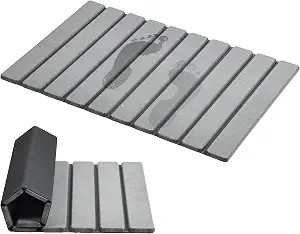 AWW Foldable Stone Bath Mat, Diatomaceous, 23.6"x15.5", Grey | Amazon (US)