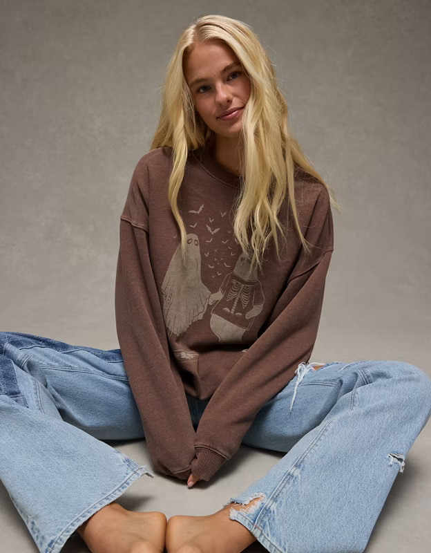 AE Halloween Graphic Sweatshirt | American Eagle Outfitters (US & CA)
