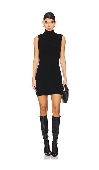 Julissa Cable Knit Mini Dress in Black | Revolve Clothing (Global)