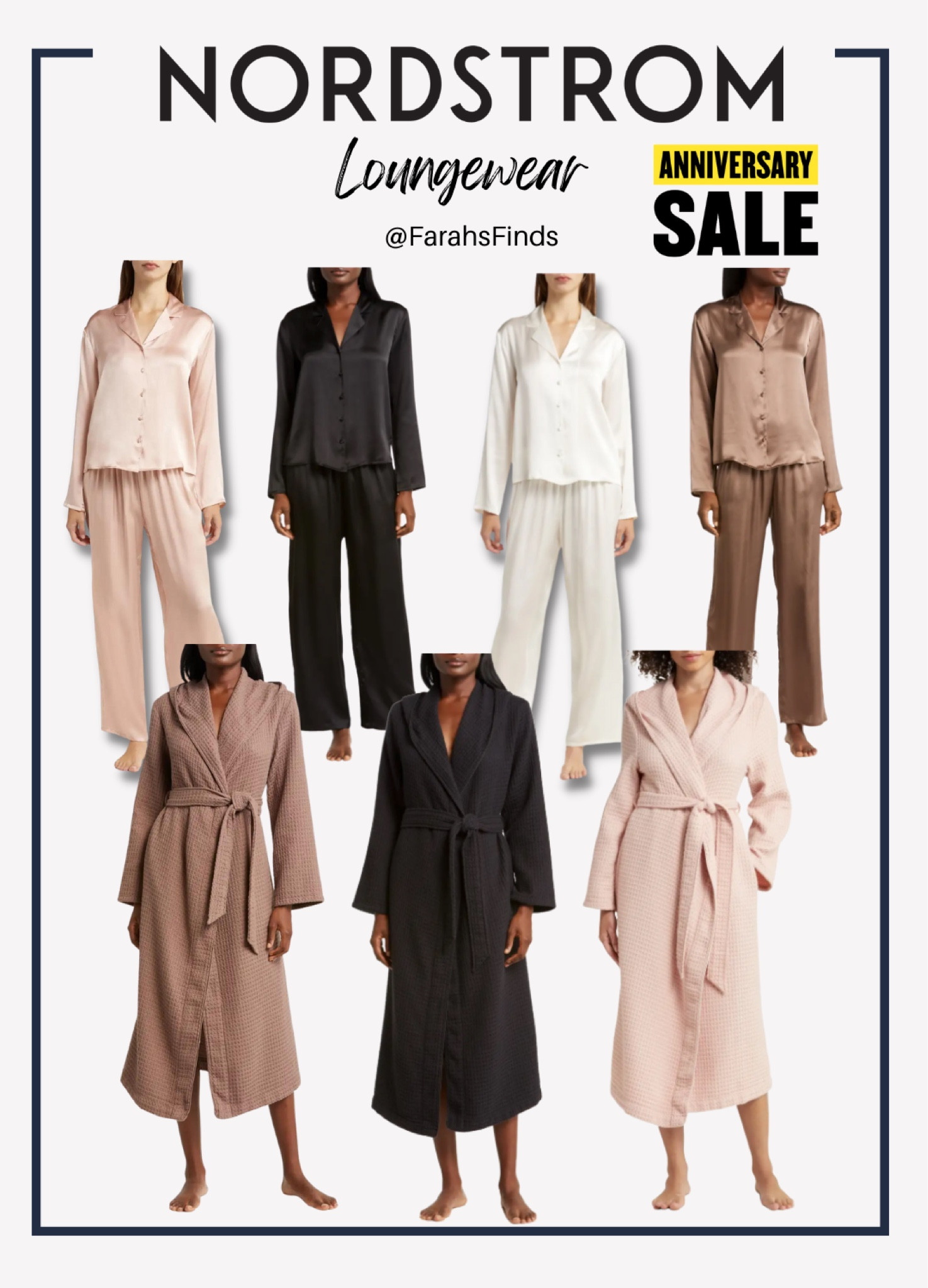 Nordstrom anniversary sale 
Loungewear 
Silk pajamas
Robe 

#LTKxNSale #LTKsalealert #LTKFind