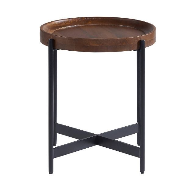 20" Brookline Round End Table Medium Chestnut - Alaterre Furniture | Target