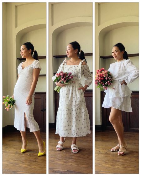 White spring dresses 🌼🌸🌾🌿🍃 Crisp, romantic and effortless! Loving these pieces from @walmartfashion @walmart 🤍 #walmartpartner

#LTKunder100 #LTKstyletip #LTKunder50