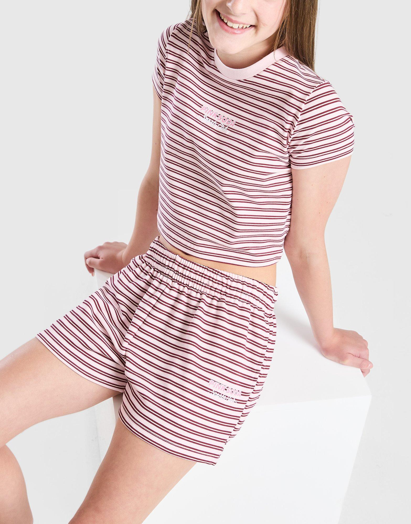 Pink Soda Sport Girls' Stripe Shorts Junior - Pink - Kids | JD Sports (UK)