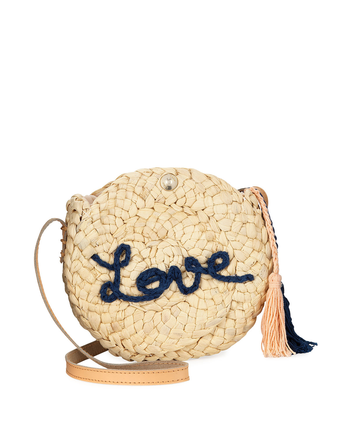 Girls' Love Straw Crossbody w/ Tassels | Neiman Marcus