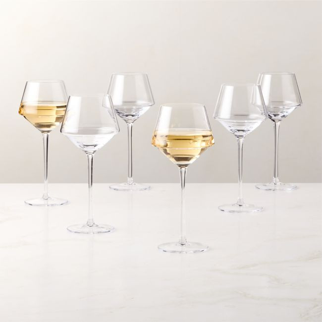Joplin White Wine Glasses Set of 6 | CB2