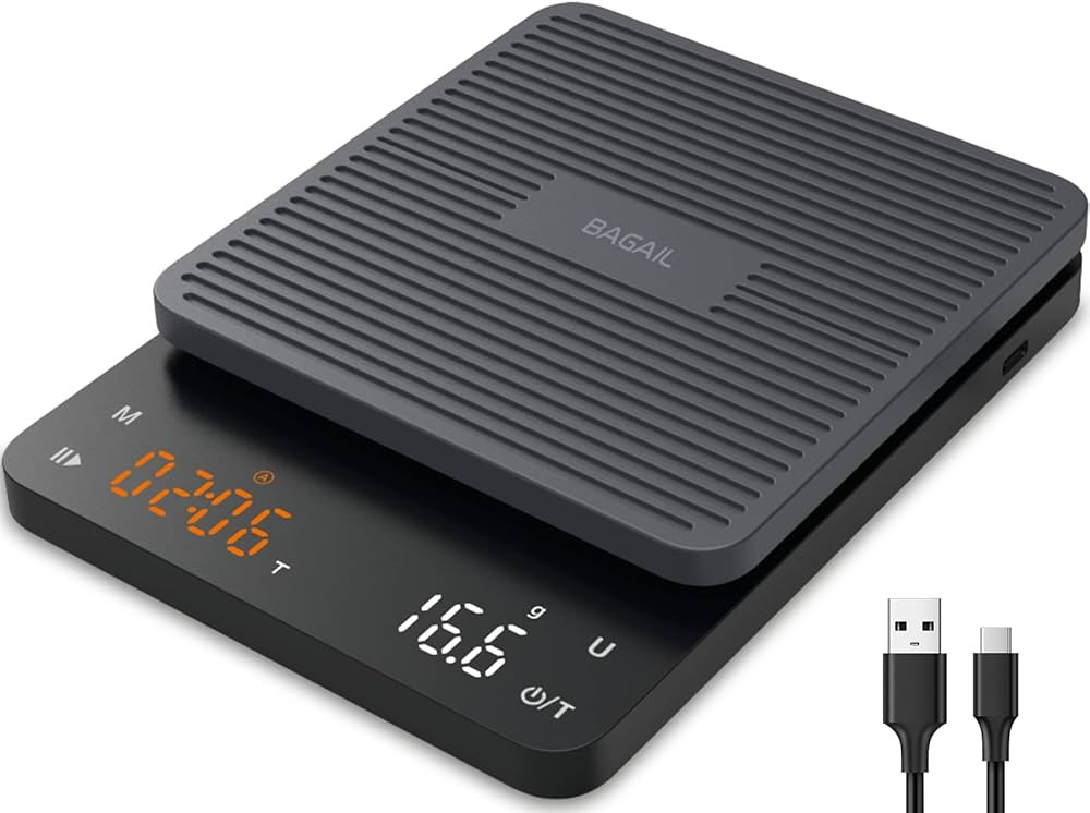 BAGAIL BASICS Kitchen Scale with Timer, 0.1g High Precision Coffee Scale, Drip Espresso Scale wit... | Amazon (US)