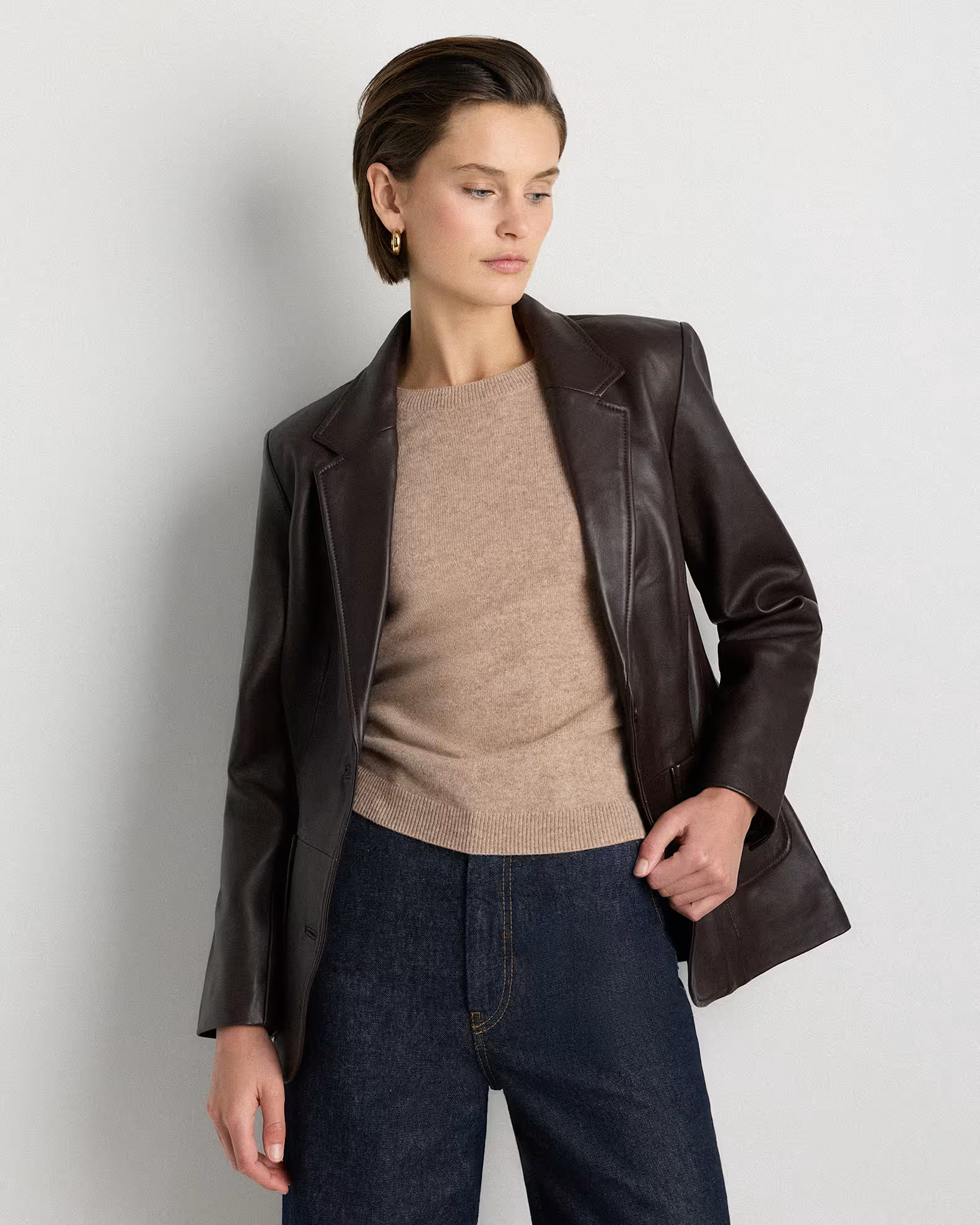100% Leather Blazer | Quince