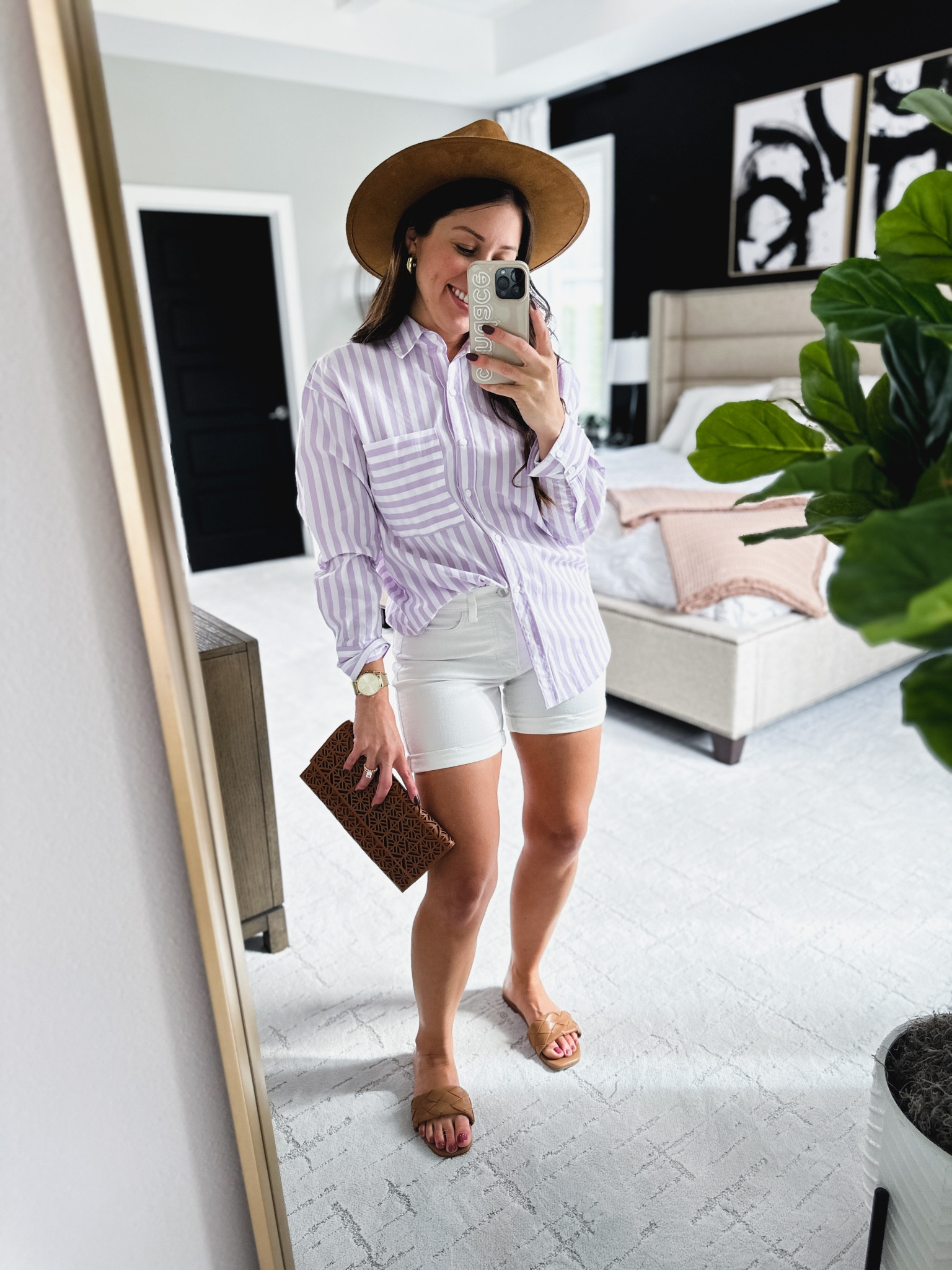 Shirt is oversized but I love the look of it 💜 TTS in jean short 🤎🤍

#LTKunder100 #LTKSeasonal #LTKtravel