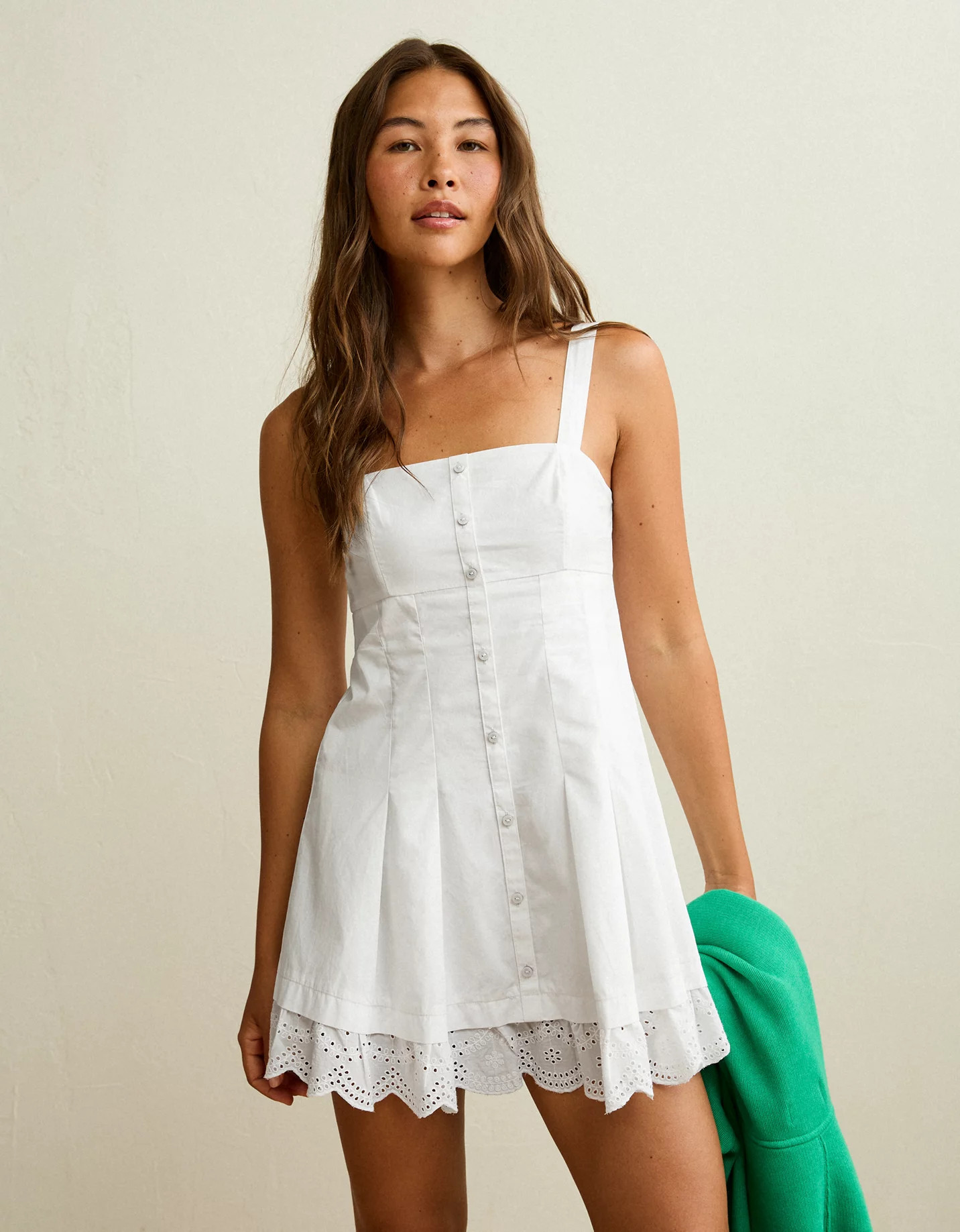 New AE Button-Up Mini Dress 100% Cotton | American Eagle Outfitters (US & CA)