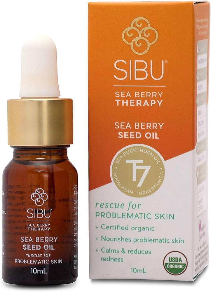 SIBU Sea Buckthorn Seed Oil - Pure Sea Berry For Skin - USDA Organic (10ML) | Amazon (US)