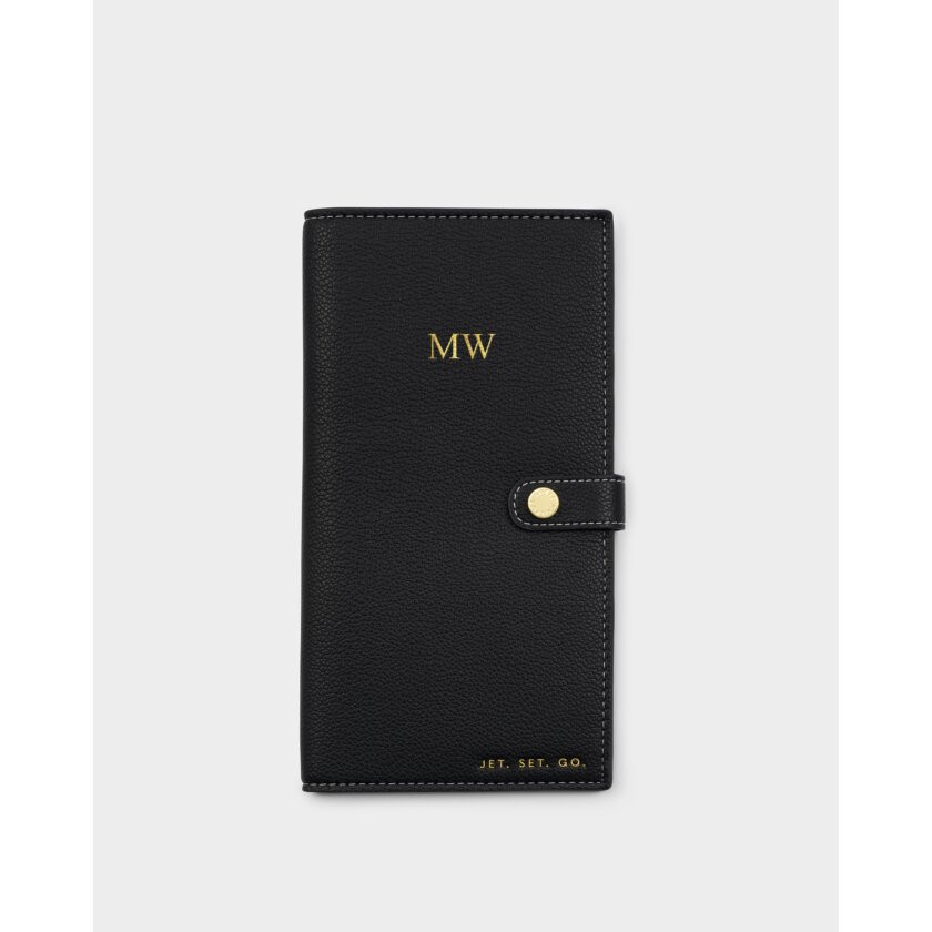 Sentiment Travel Wallet 'Jet Set Go' in Black | Katie Loxton Ltd. (UK)