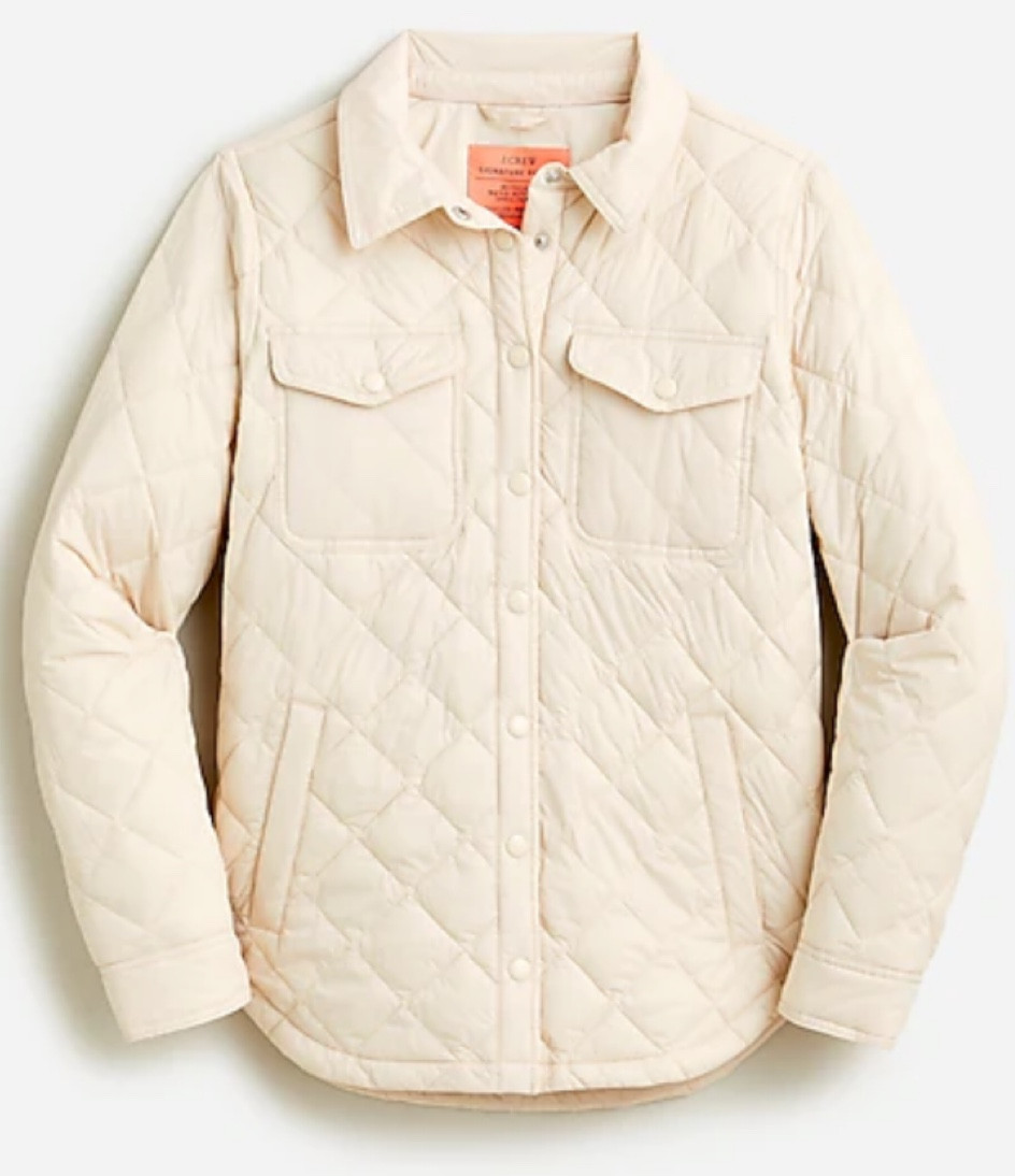 Silky soft quilted jacket with Primaloft 

Sale! Normally $168, today $74!
5 colors and tts! I wear a small

#ltkcyberweek 

J Crew gift idea gift guide 

#LTKstyletip #LTKHoliday #LTKsalealert
