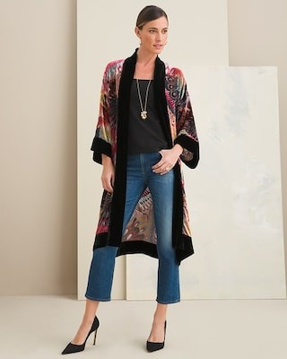 Travelers Velvet Peacock Kimono | Chico's