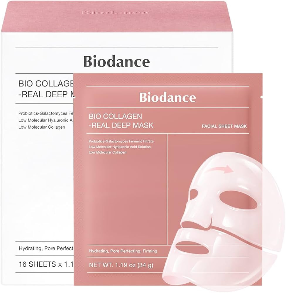 BIODANCE Bio-Collagen Real Deep Mask, Hydrating Overnight Hydrogel Face Mask, Pore Minimizing, Pl... | Amazon (US)
