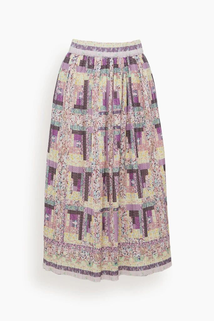 Naya Print Pleated Skirt in Multi | Hampden Clothing