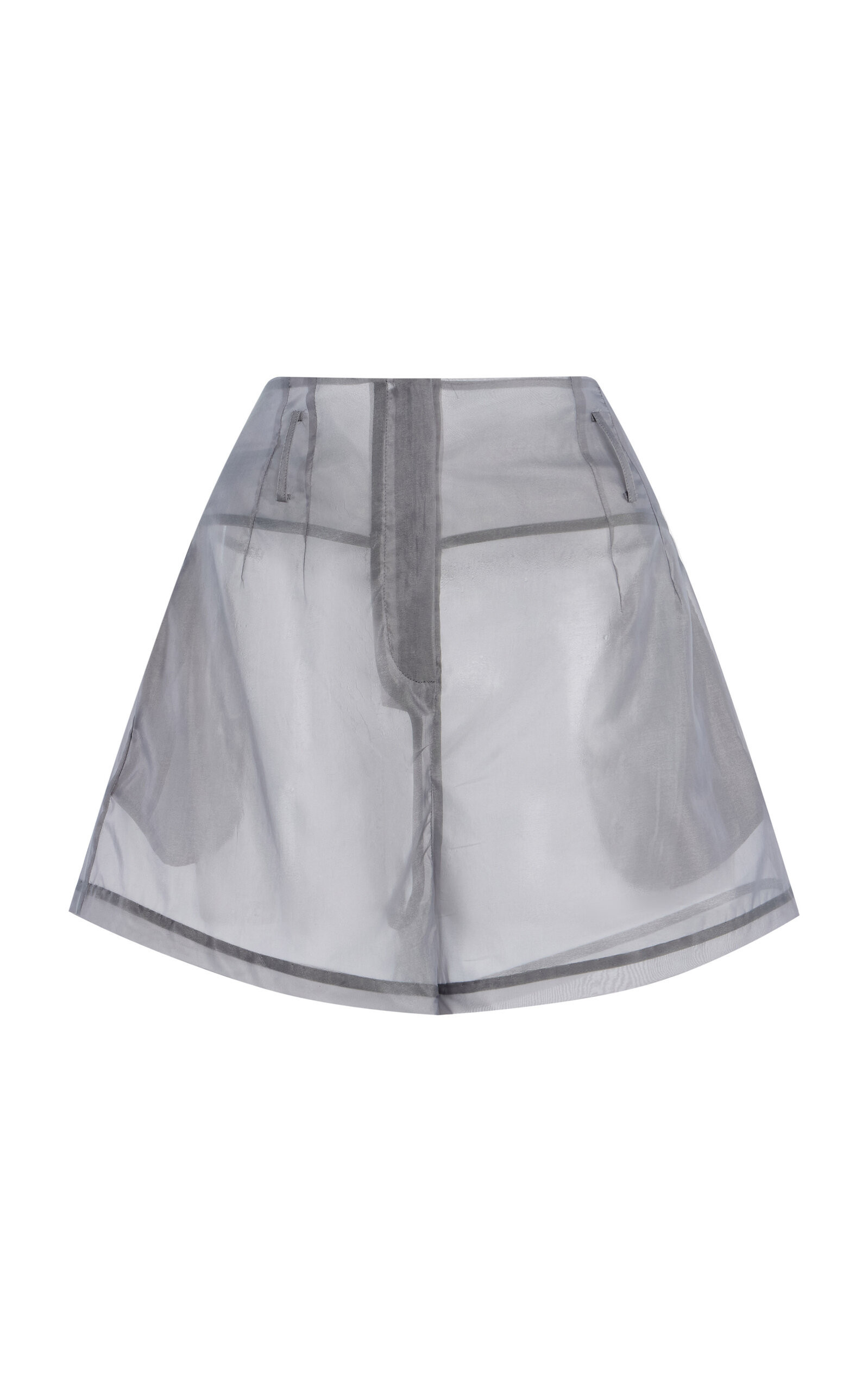 The Frankie Shop - Lise Sheer Silk-Blend Shorts - Grey - XS - Moda Operandi | Moda Operandi (Global)