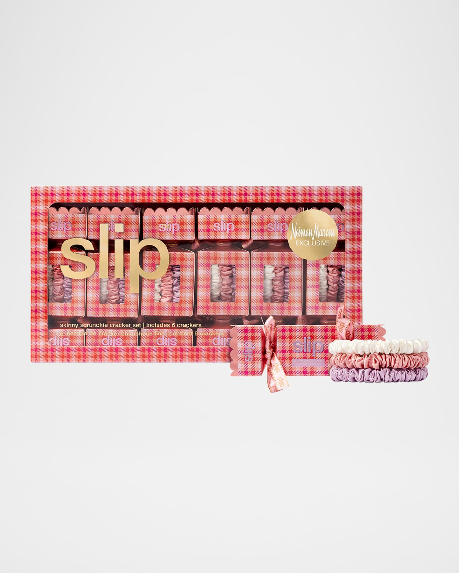 Slip Pure Silk Skinny Scrunchie Trio Cracker Set, Box of 6 | Neiman Marcus