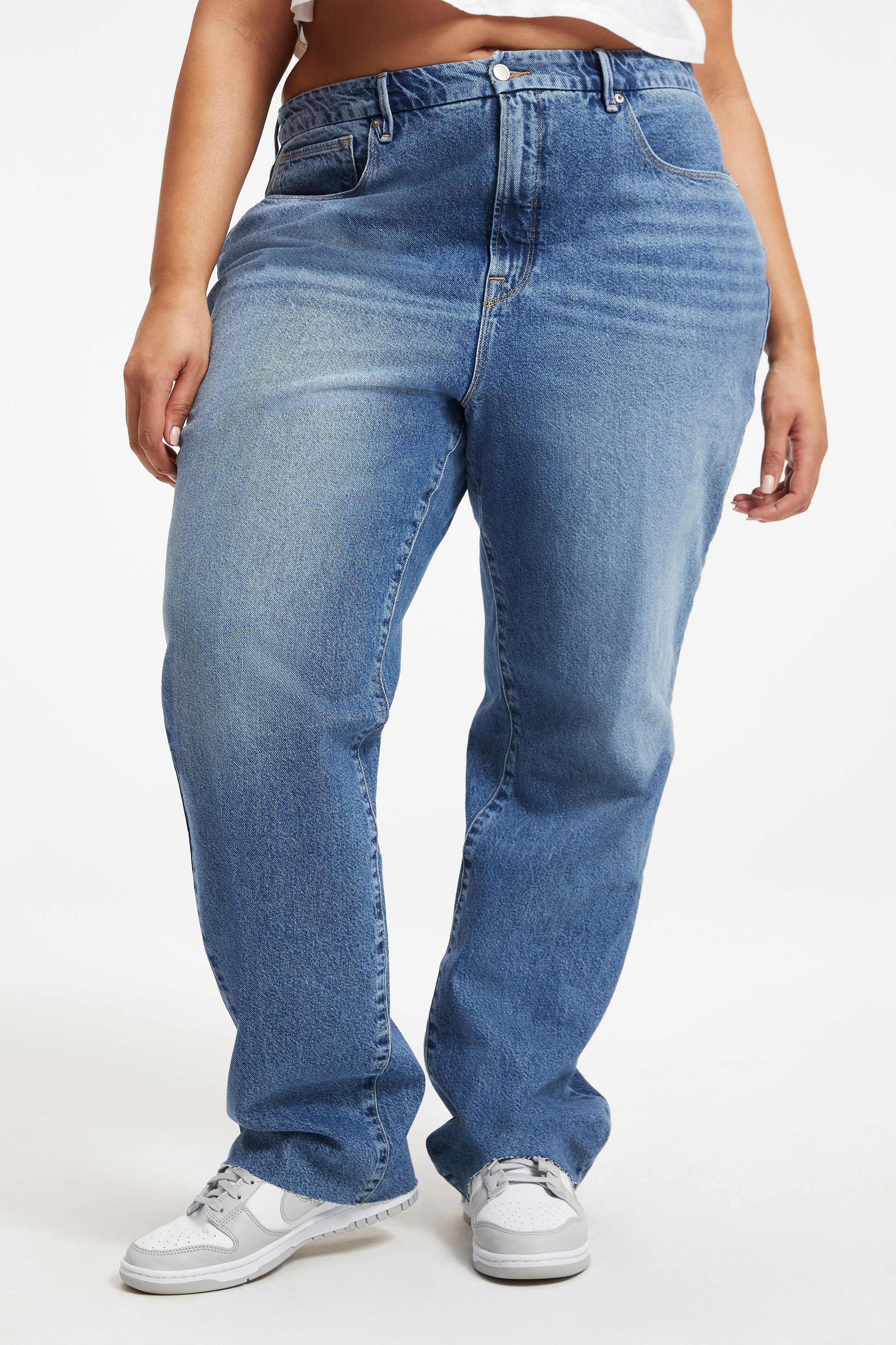 GOOD '90s LOOSE RAW HEM | INDIGO163 | Good American