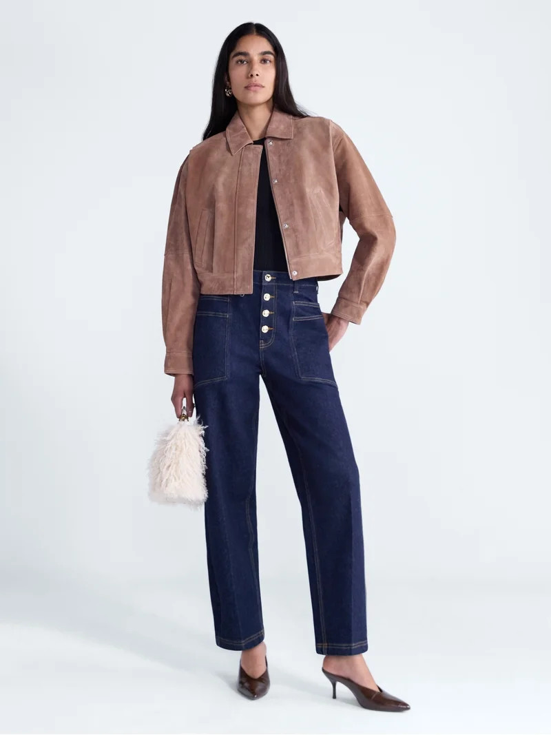 Scoop Women\u2019s and Women\u2019s Plus Cropped Suede Jacket, Sizes XS-4X | Walmart (US)