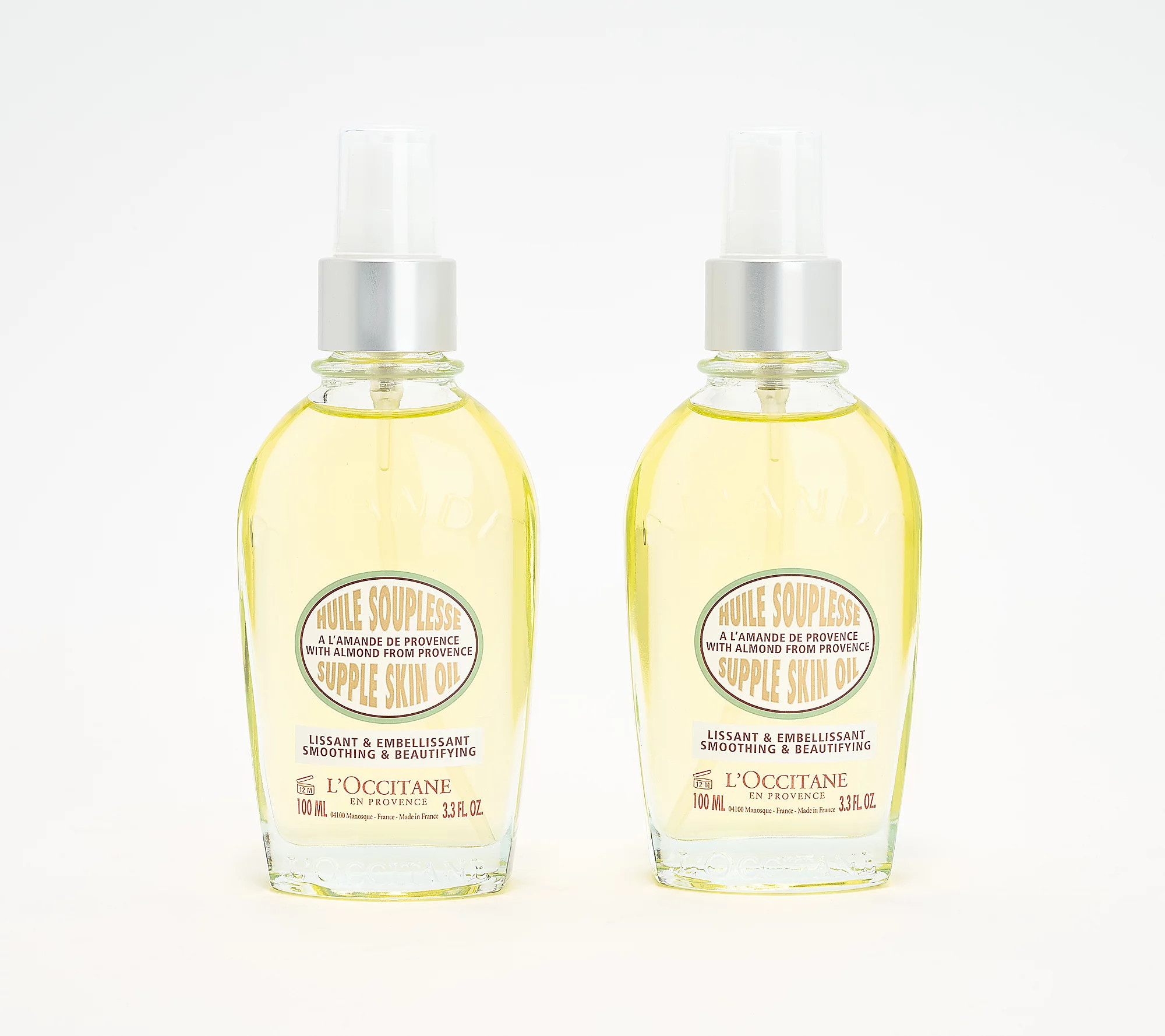 L'Occitane Almond Supple Skin Body Oil Duo | QVC