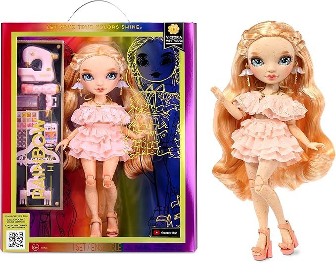 Rainbow High Victoria- Light Pink Fashion Doll and Freckles from Head to Toe. Fashionable Outfit ... | Amazon (US)
