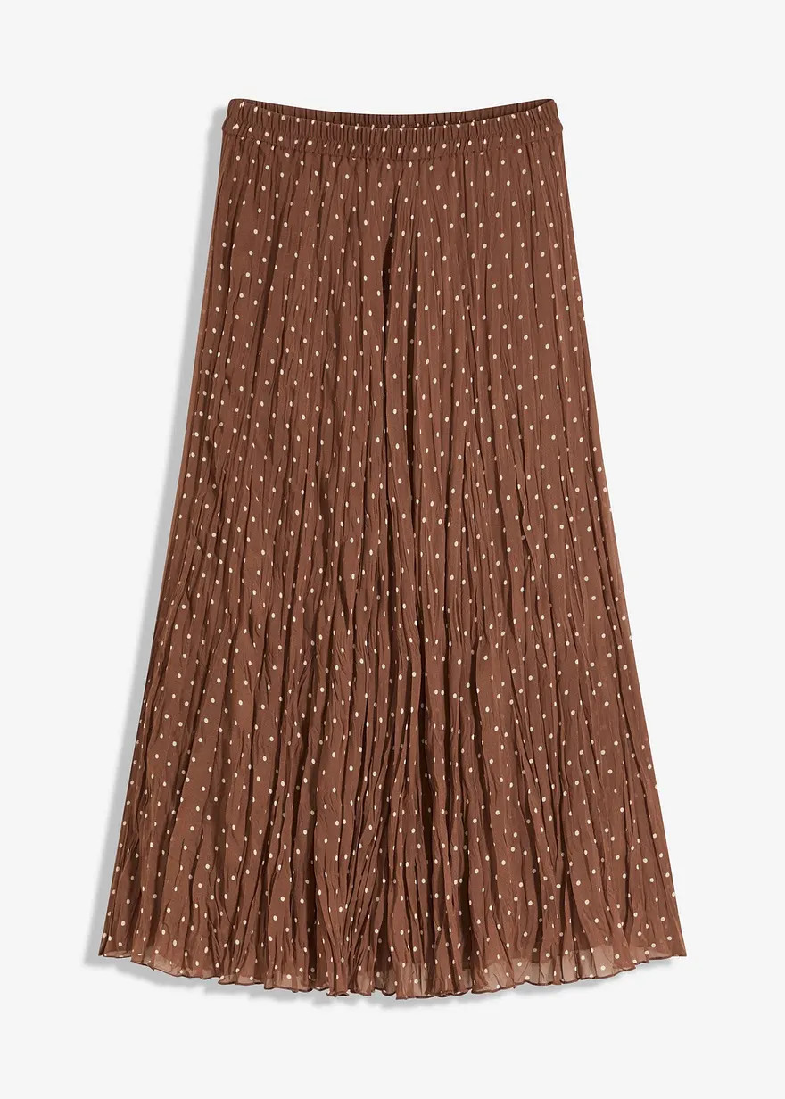Geschmackvoller Chiffon-Rock in Crash-Optik mit Elastikbund | Bonprix DE
