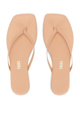 TKEES Square Toe Lily Sandal in Nude. - size 11 | Revolve Clothing (Global)