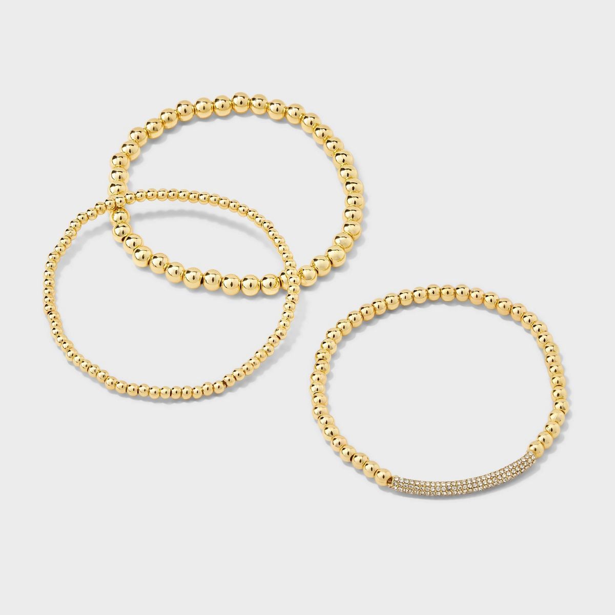 SUGARFIX by BaubleBar Beaded Stretch Bracelet Set 3pc - Gold | Target