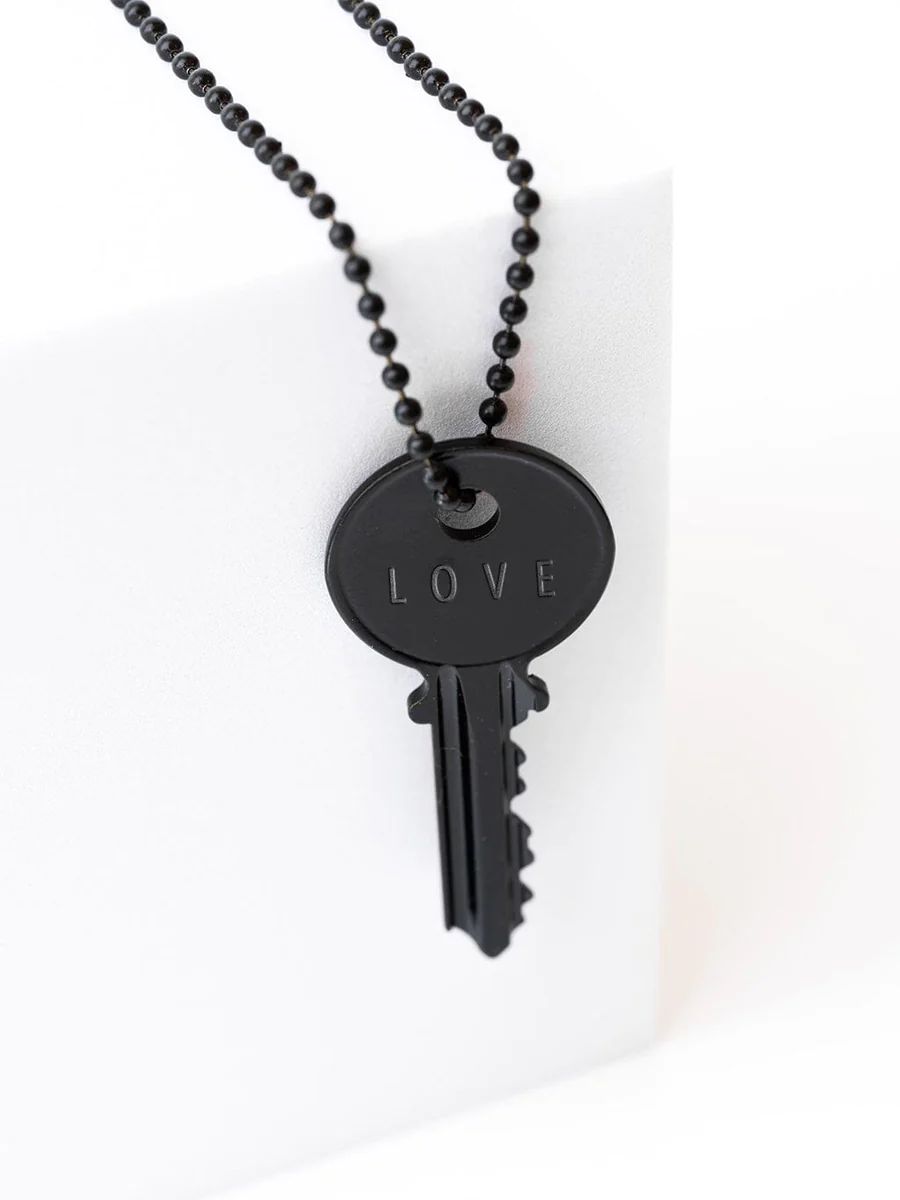 Matte Black Key Necklace | The Giving keys