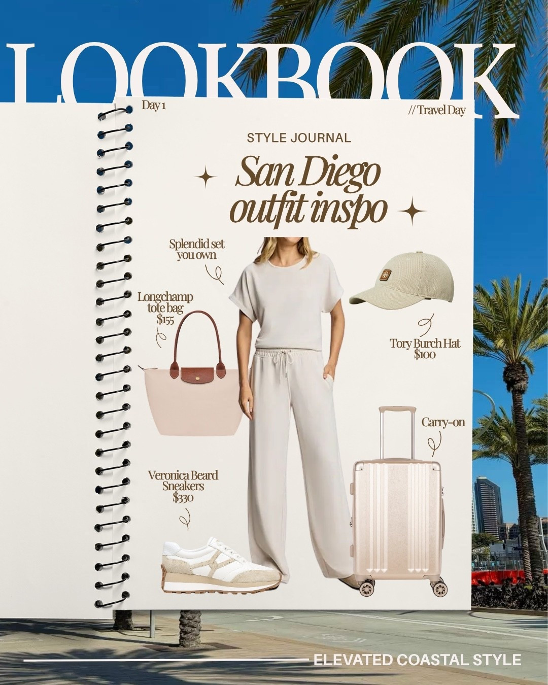 Styling Jess for San Diego 
Day 1 - Travel day

Splendid set
Longchamp tote bag
Tory Burch hat
Veronica Beard Sneakers

Travel, airplane set, travel set, vacation, carry on, tote bag, style, fashion, airport outfit

#LTKPetite #LTKTravel #LTKootd
