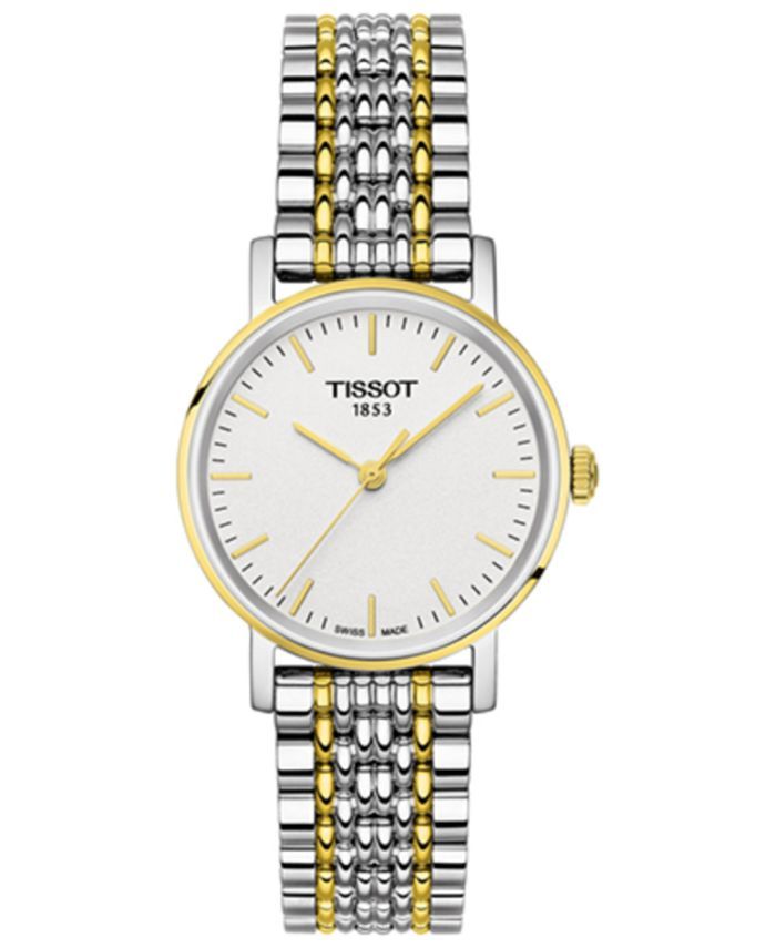 Tissot Women's Swiss Everytime Small Two-Tone PVD Stainless Steel Bracelet Watch 30mm & Reviews -... | Macys (US)