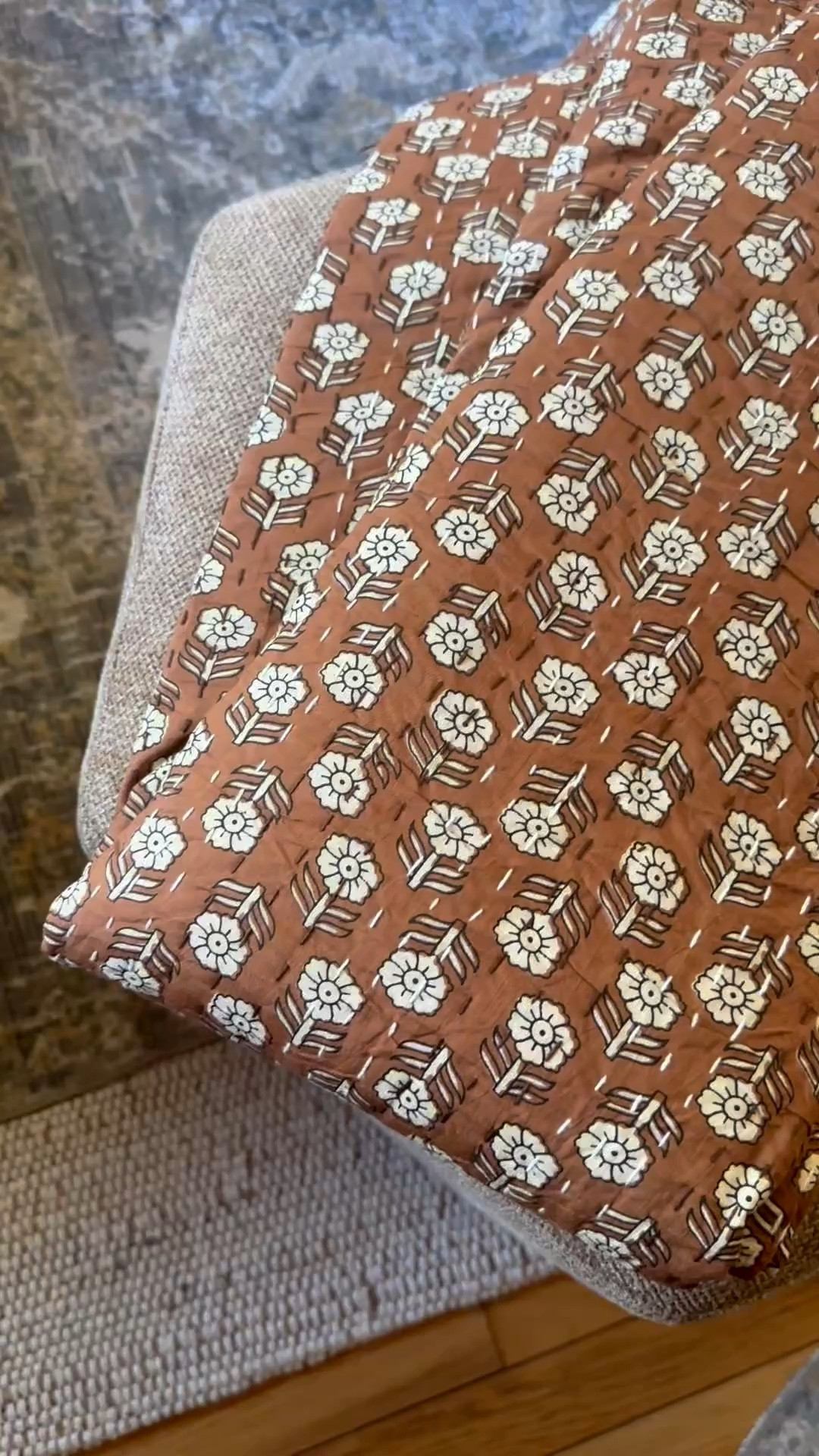 The best way to transition your home to Spring?

Florals!

I’ve partnered with @thesoulfuliving and I am simply obsessed with their handmade home decor, kantha quilts, throw blankets and women’s robes!

Featured here in my home:

Vintage Floral Cotton Handmade Throw Blanket with Tassels, Boho Home Sofa Bedding Decor

Dark Brown Floral Kantha Quilt: Hand-Stitched Cotton Throw Blanket, Boho Decor

Brown India Floral Block Printed Cotton Sofa Throw Blanket with Tassel For Home Decor

Visit thesoulfulliving.com and sunnydzyns.etsy.com to order yours!

#LTKSeasonal #LTKHome #LTKdayinmylife