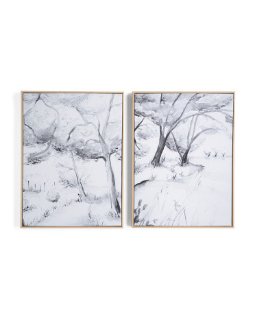18x24 Forest Sketch Framed Canvas Wall Art | TJ Maxx