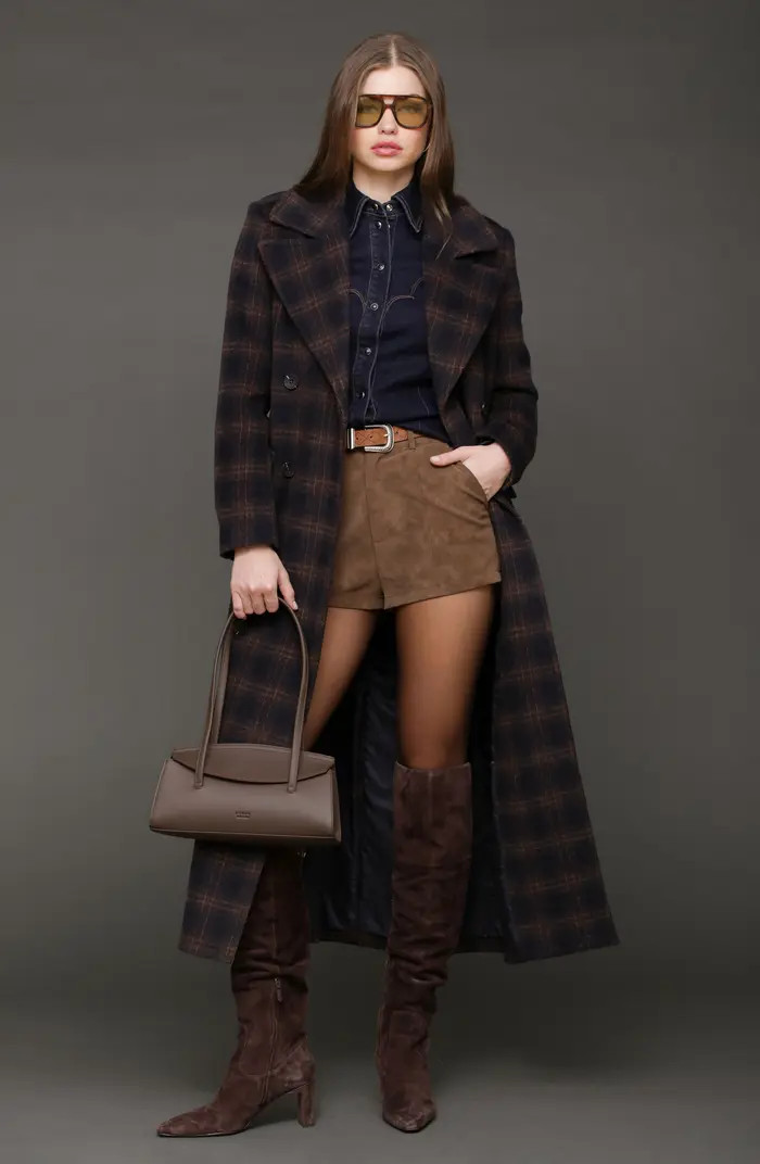 Avec Les Filles Double Breasted Tailored Maxi Coat | Nordstrom | Nordstrom