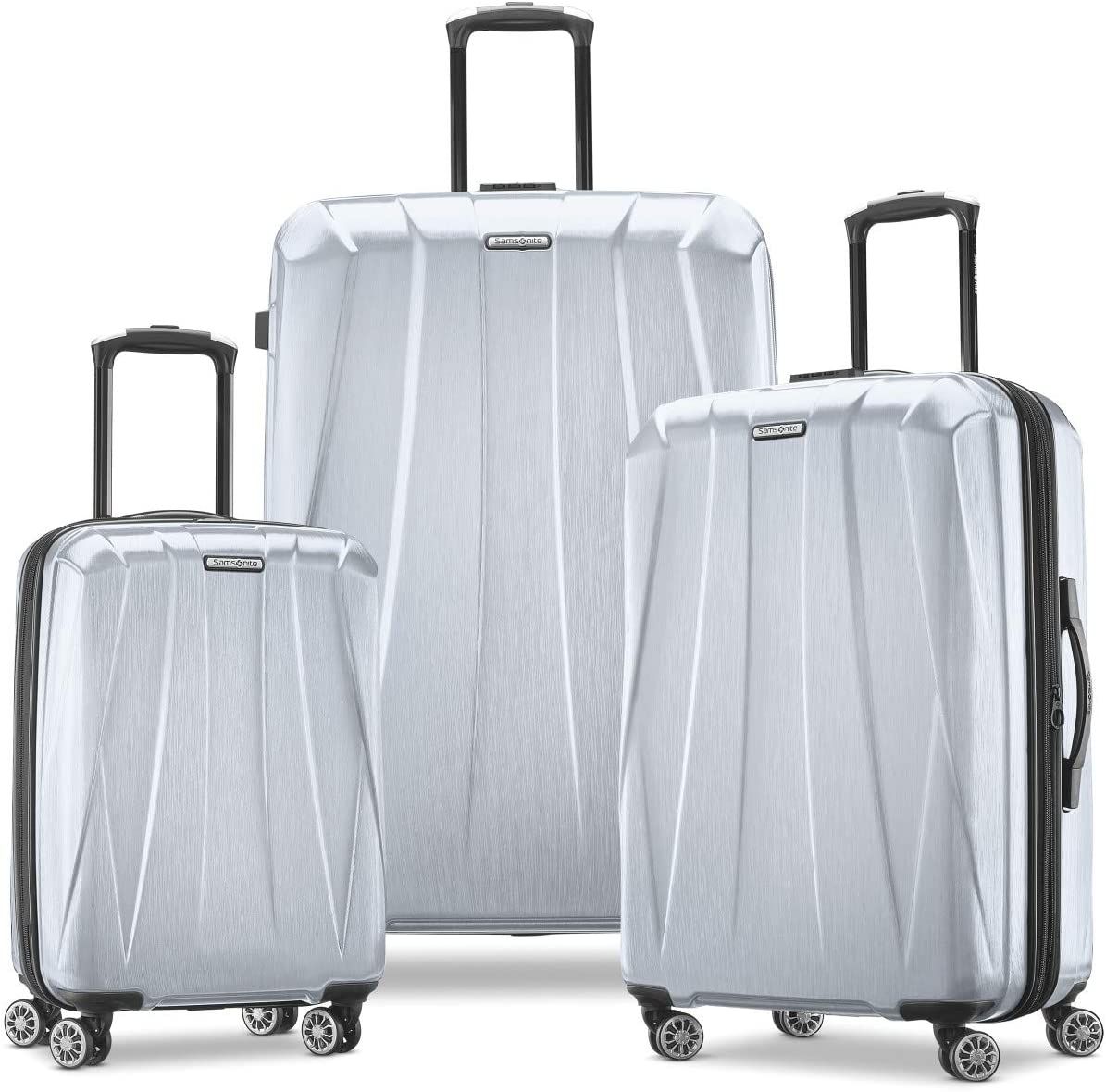 Samsonite Centric 2 Hardside Expandable Luggage with Spinners, Silver, 3-Piece Set (20/24/28) | Amazon (US)
