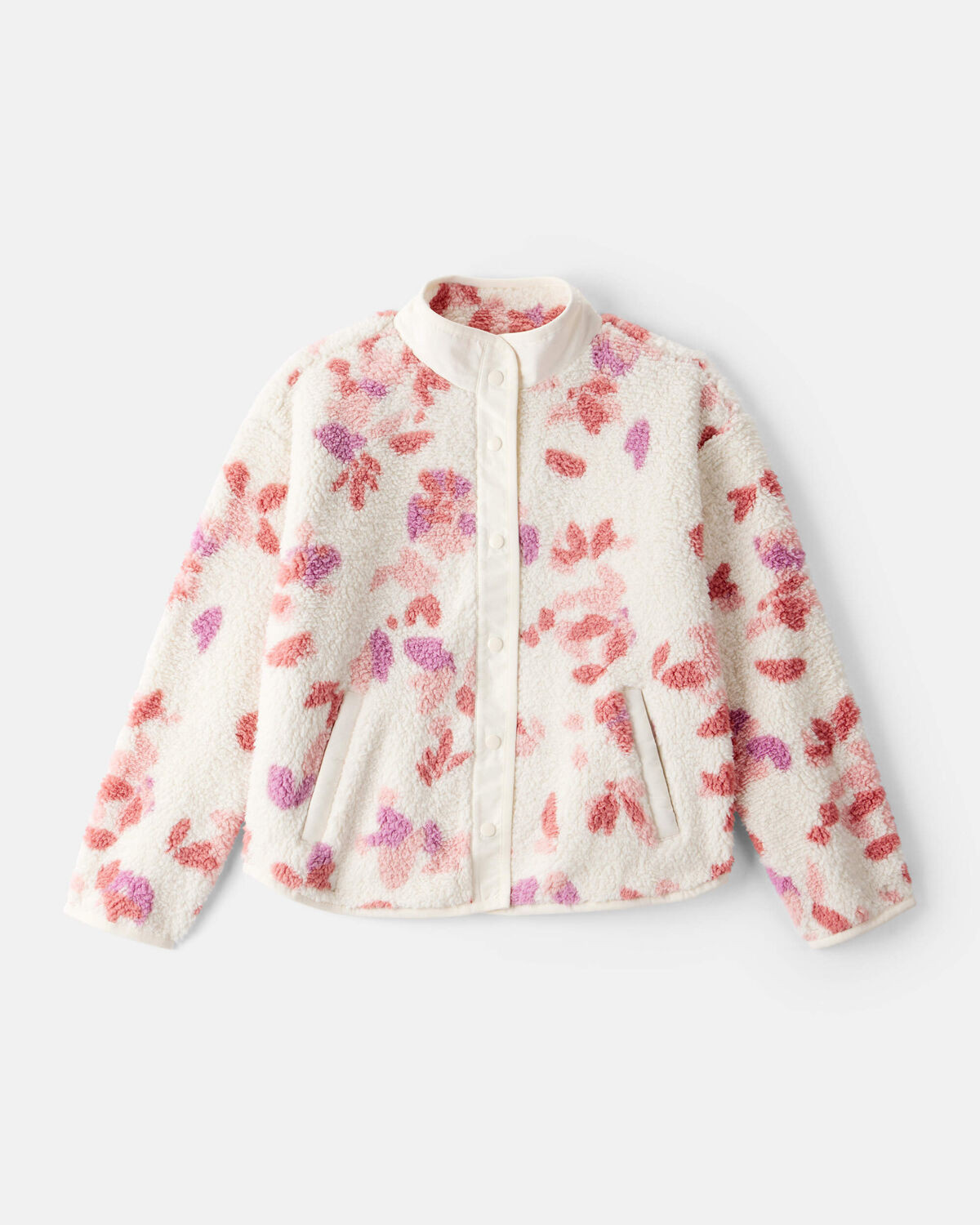 Girls Floral Print Long-Sleeve Sherpa Jacket | Carter's Inc