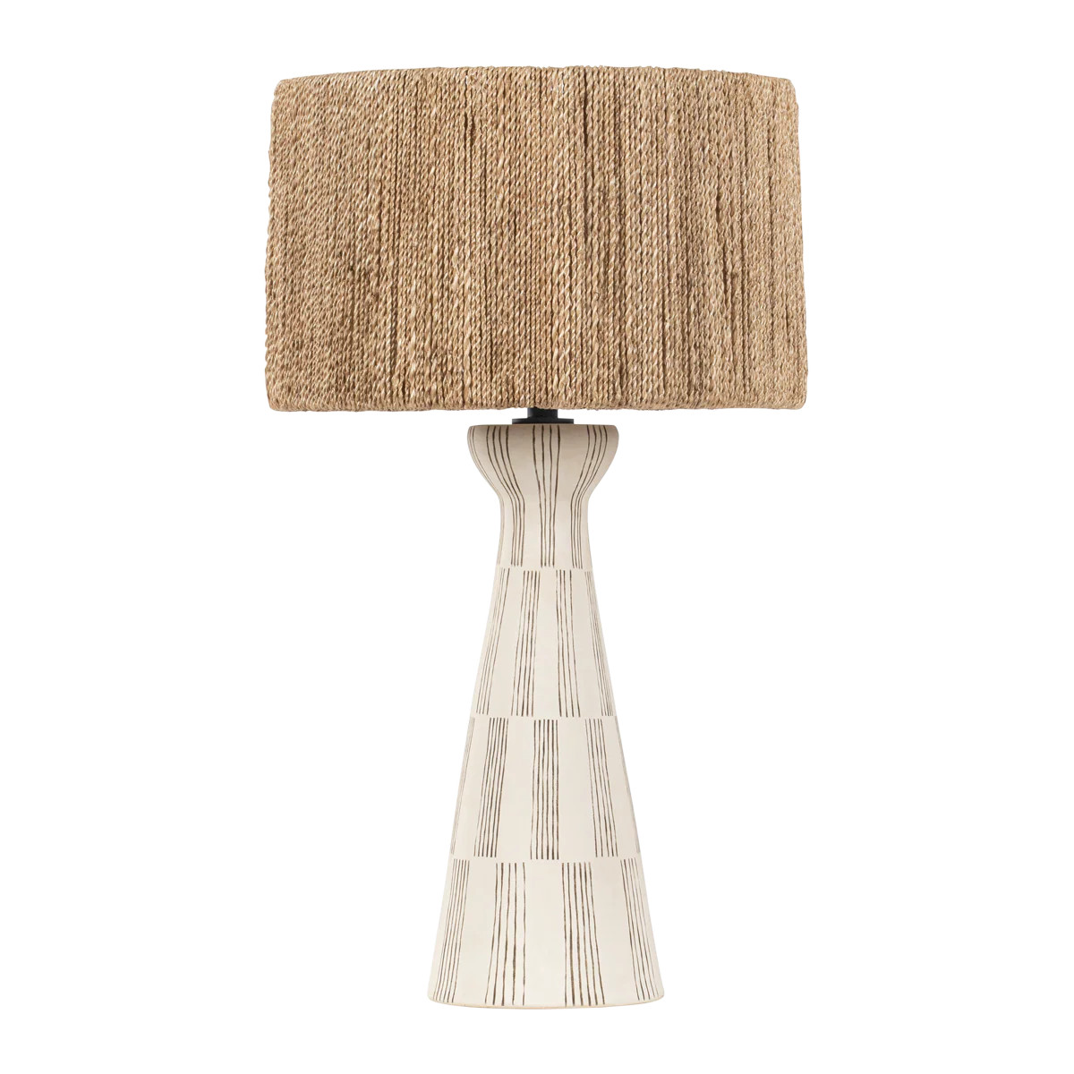 Sweet Palm Rattan Checkered Table Lamp | Mintly Home
