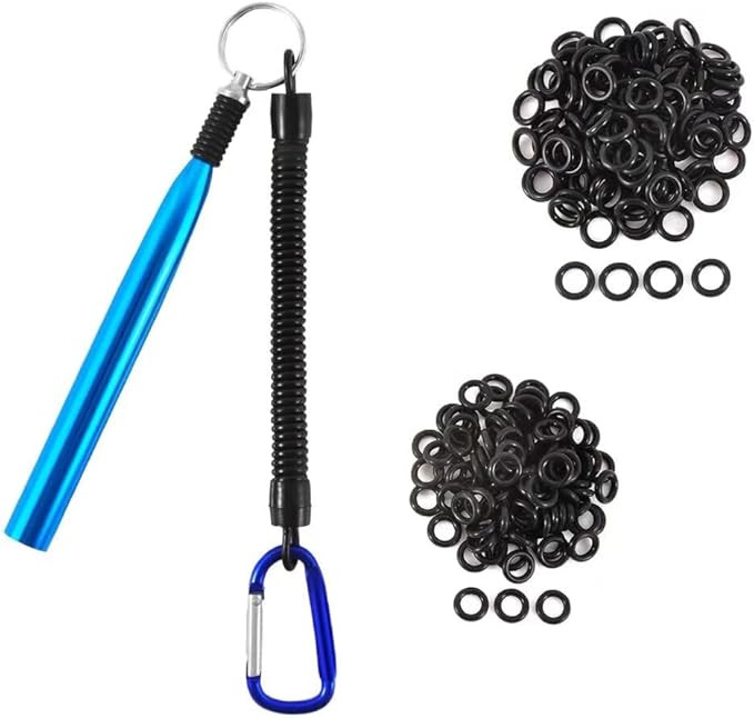 Wacky Rig Tool with Silicone O Rings, 100Pcs for 3"-4" Senko Worms and 100Pcs for 5"-7" Worms. Ea... | Amazon (US)