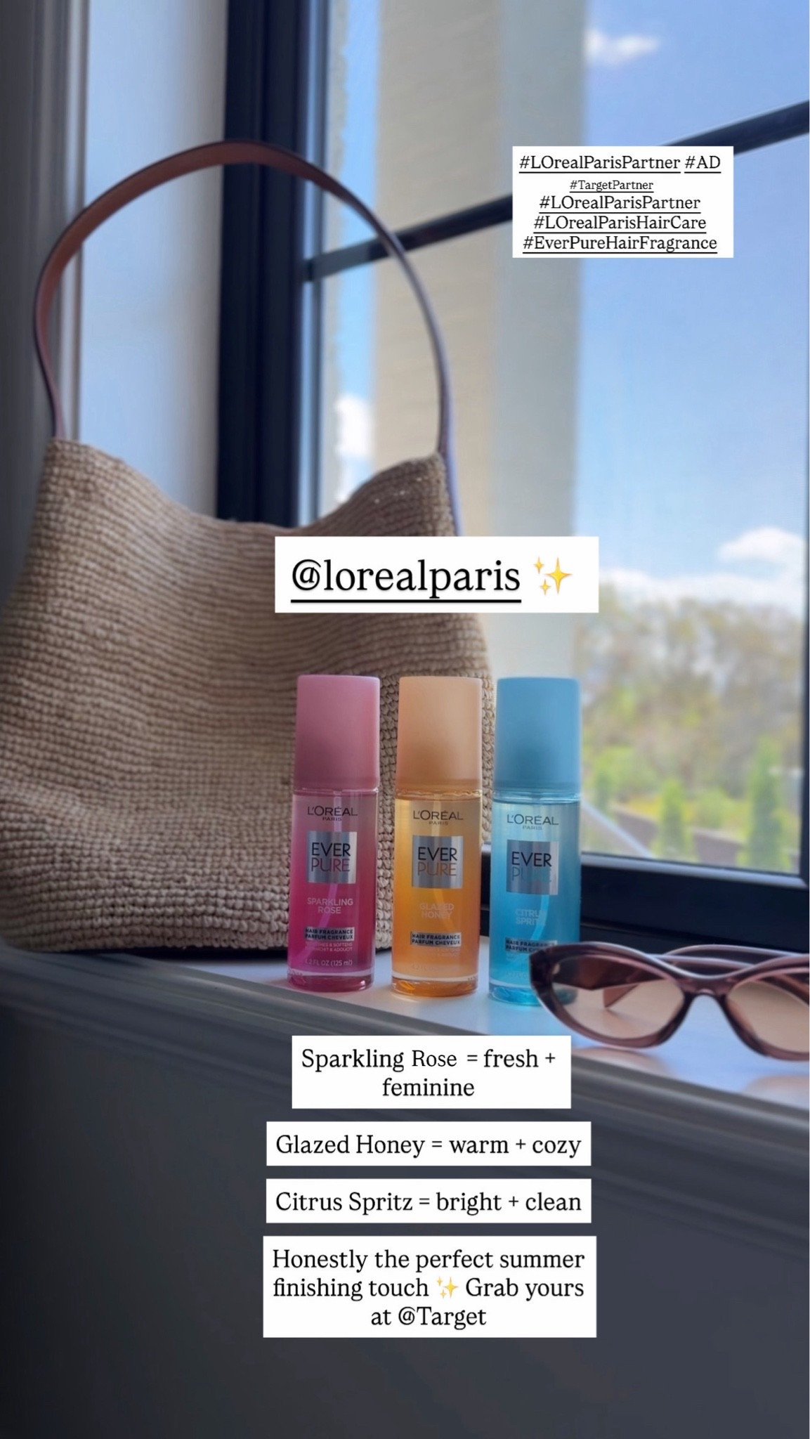 #LOrealParisPartner #AD Fresh hair, good outfit, favorite jewelry on… instant mood boost 🤍✨
I’ve been reaching for the new @LOrealParis EverPure Hair Fragrance collection nonstop lately. They make your hair smell SO good while helping it feel soft and refreshed — without the dryness traditional perfume can leave behind.

Sparkling Rose = fresh + feminine

Glazed Honey = warm + cozy

Citrus Spritz = bright + clean

Honestly the perfect summer finishing touch ✨ Grab yours at @Target #TargetPartner #LOrealParisPartner #LOrealParisHairCare #EverPureHairFragrance @Shop.LTK #liketkit