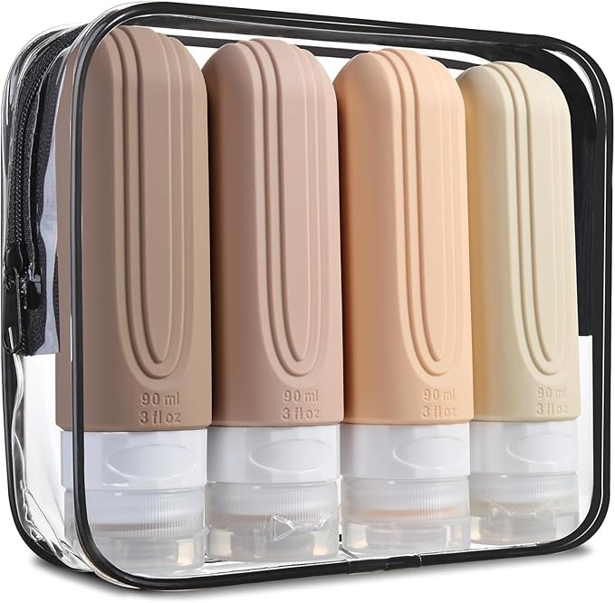 Travel Bottles for Toiletries, Tsa Approved 3oz Travel Size Containers BPA Free Leak Proof Refill... | Amazon (US)