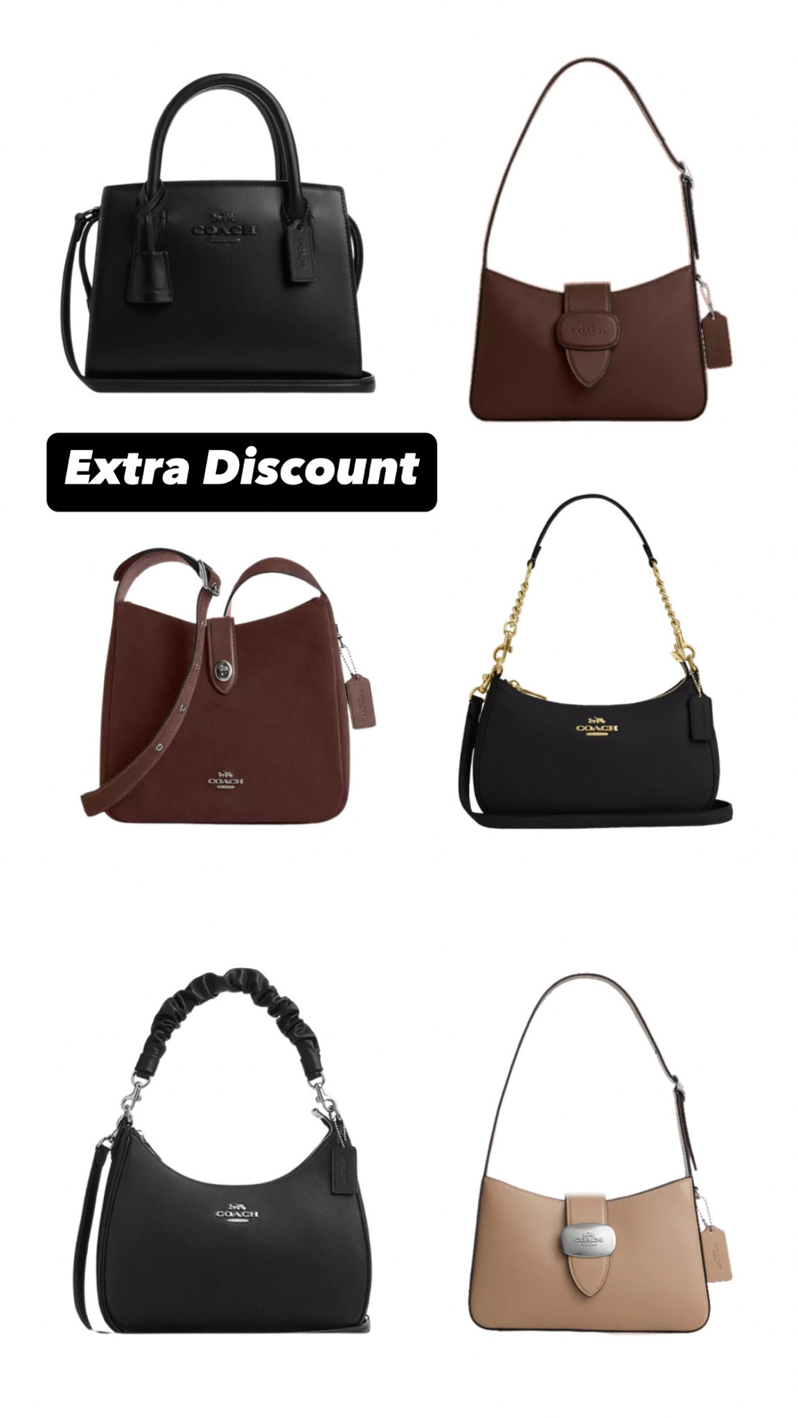 Extra 20% off everything at Coach Outlet 👜👢🛍️

You also get cash back with Honey 🙌

Added some of my favorite style handbags. Great for holiday gifts 

Shoulder bag, crossbody, tote, suede, leather, fashion trends, fall fashion



#LTKItBag #LTKSaleAlert #LTKGiftGuide