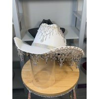 Fringe Rhinestone Cowgirl Hat. Western Wedding. Country Concert. Space Costume. Bridesmaids Outfit. Bachelorette Party | Etsy (US)