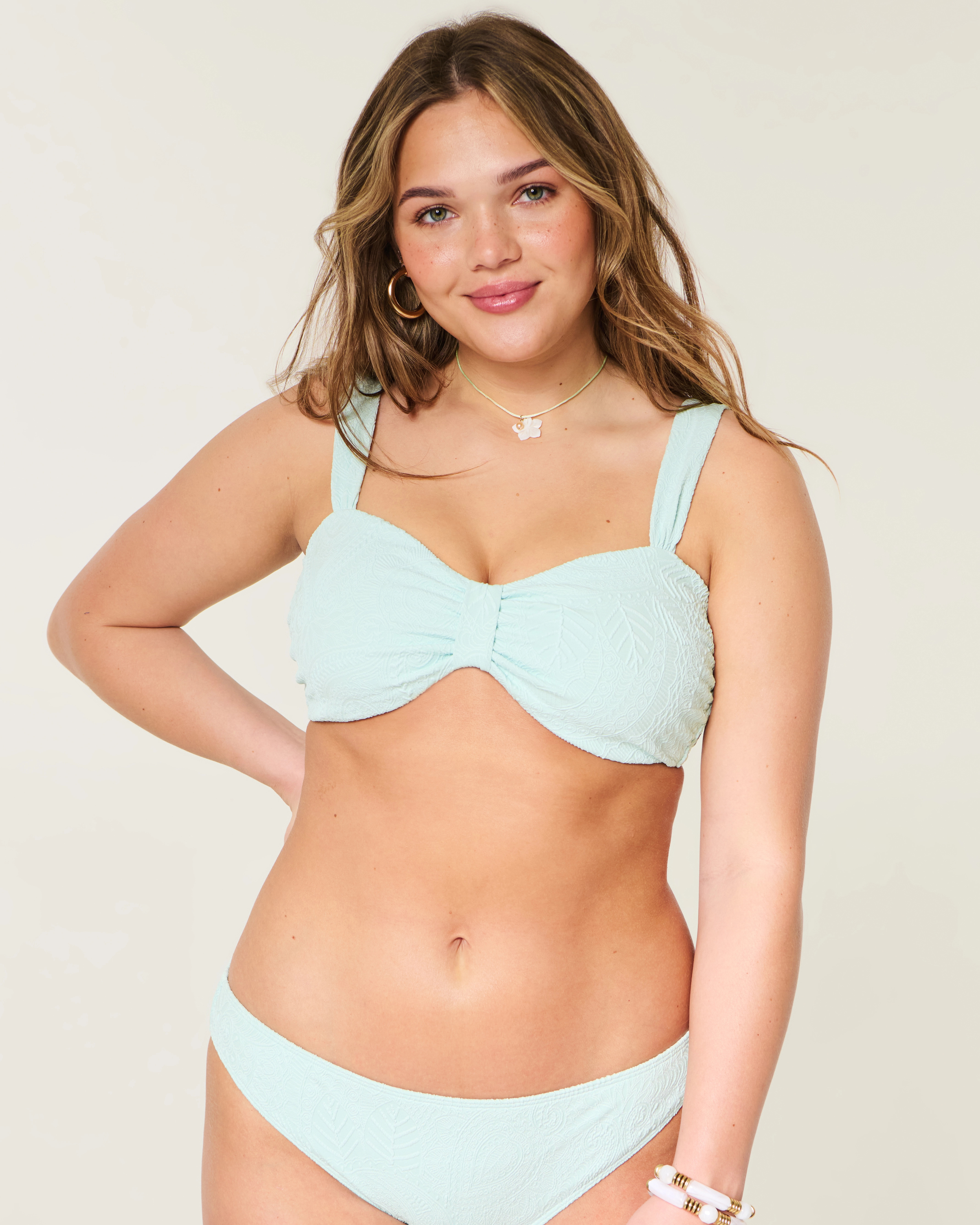 Jacquard Scoop Bikini Top | Hollister (US)