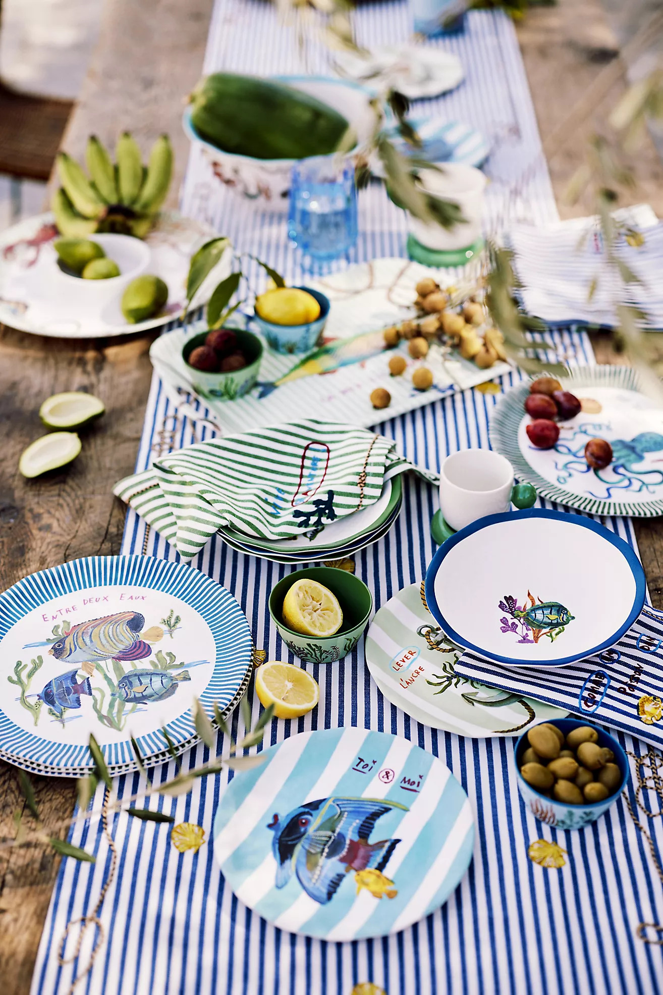 Nathalie Lete By the Sea Melamine Dinner Plate | Anthropologie (US)