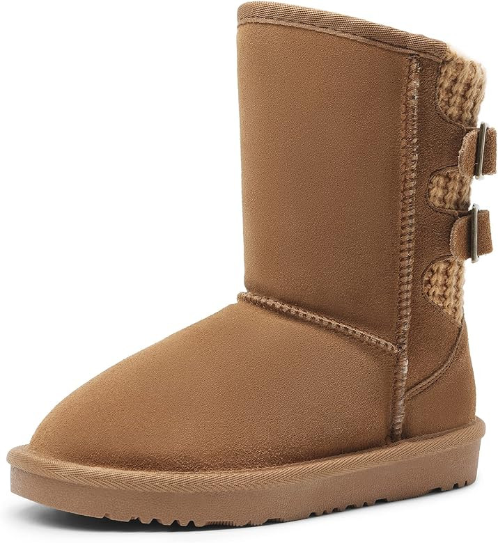 DREAM PAIRS Girls Boys Winter Boots Faux Fur Lined Mid Calf Kids Snow Tall Shoes for Little Kid/B... | Amazon (US)