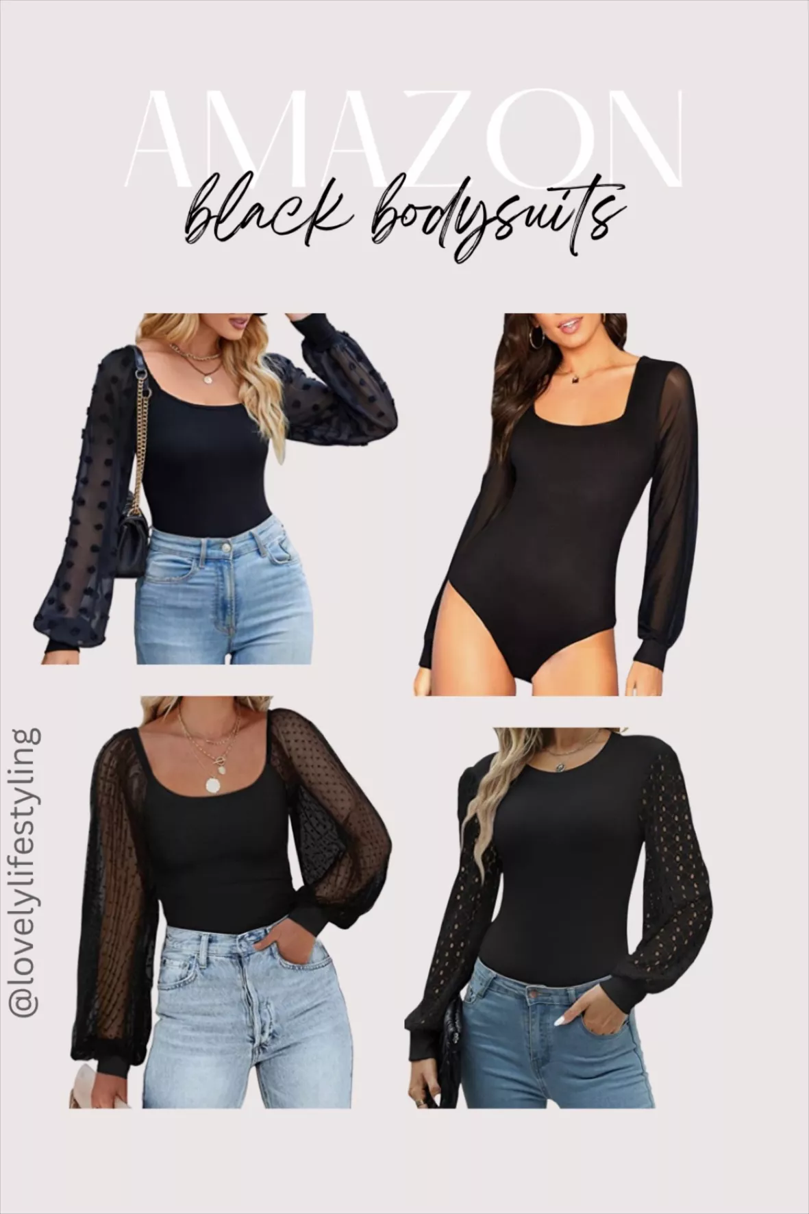 Long-Sleeve Square-Neck Bodysuit … curated on LTK
