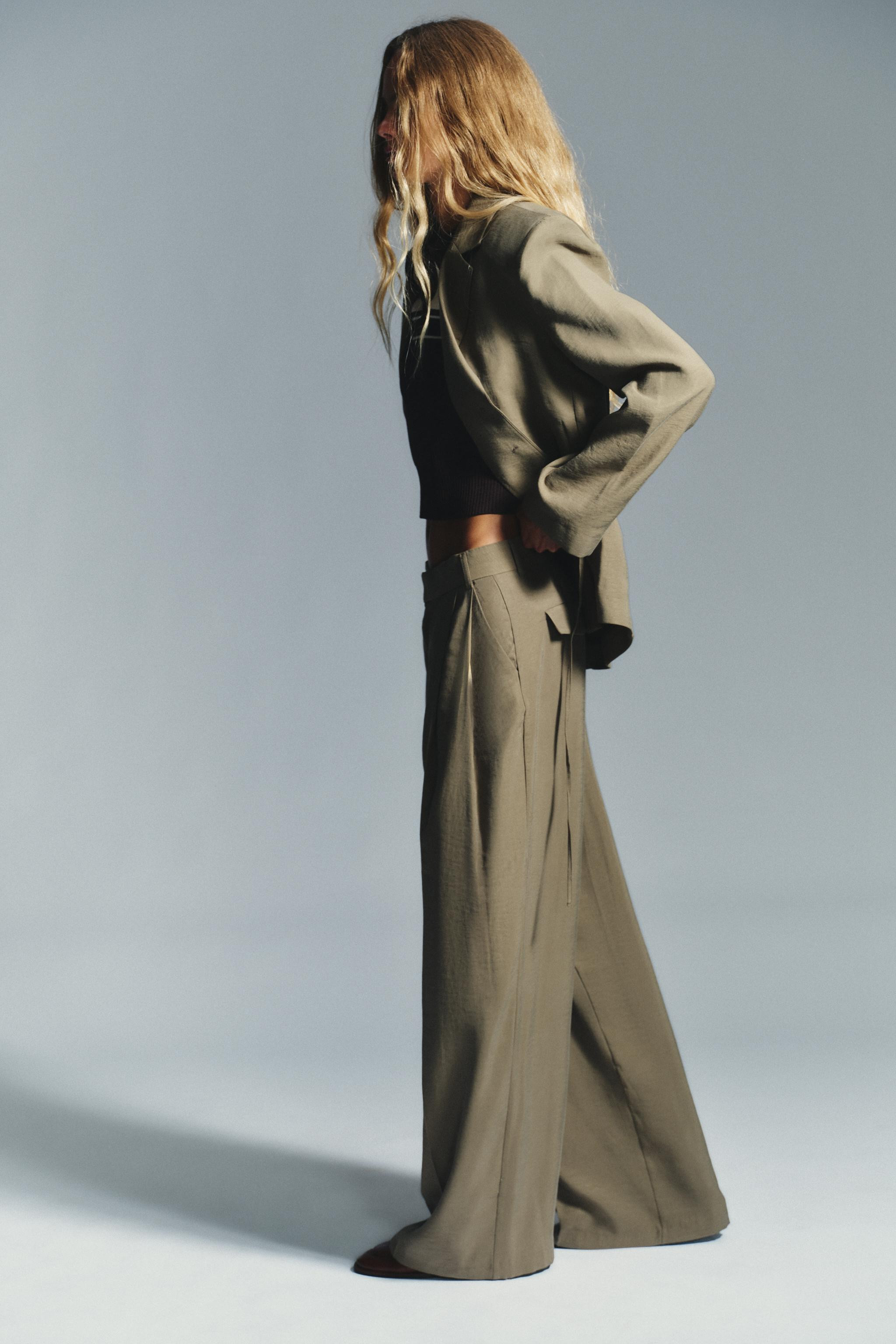 DOUBLE PLEAT FLAP PANTS | Zara US