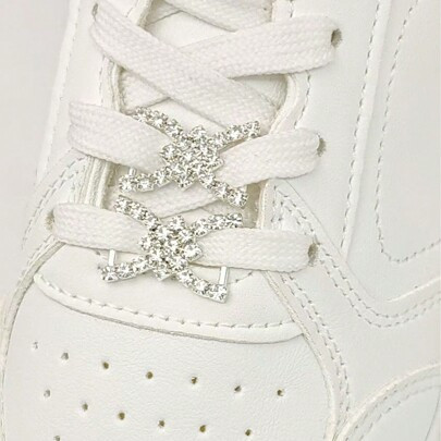 2 pièces Élégants clips à chaussures en alliage ajouré avec strass brillants et fausses perles, convient pour les bottes et les baskets | SHEIN